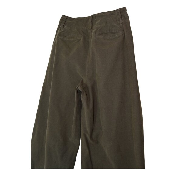 Wilfred Free by Aritzia Faded Olive Green Wide Leg Pants Size 00 - Picture 4 of 9
